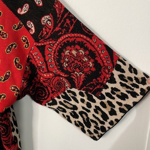 Alice + Olivia Hester Patchwork Wool Cardigan Jacket Size XS S - Picture 3 of 8